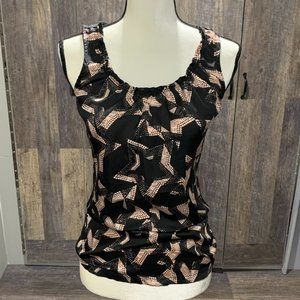 The Limited silky star print blouse. Black and pink - Size XS